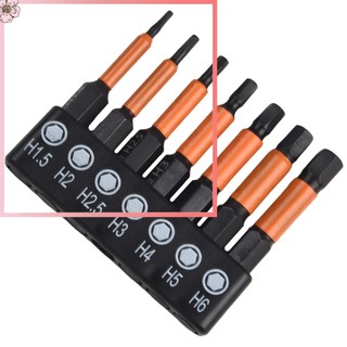 Oto 7pc bộ mũi khoan cờ lê đầu lục giác từ tính 1 / 4 bộ mũi tuốc nơ vít h1.5-h6