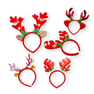 Cài tóc bờm tóc Noel kẹp tóc giáng sinh, bờm giáng sinh sừng tuần lộc dễ thương cho bé 6 mẫu