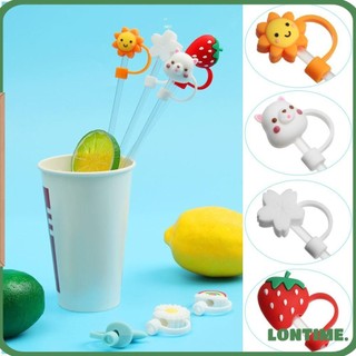 Nắp đậy ống hút silicone thiết kế hoạt hình đáng yêu tiện lợi