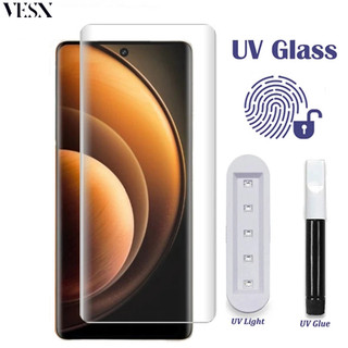  Dán keo UV cao cấp Kính cường lực màn cong Cho VIVO X200 X100 Ultra X100s X90 X80 X70 X60 Pro+ Plus 4G 5G 2025 