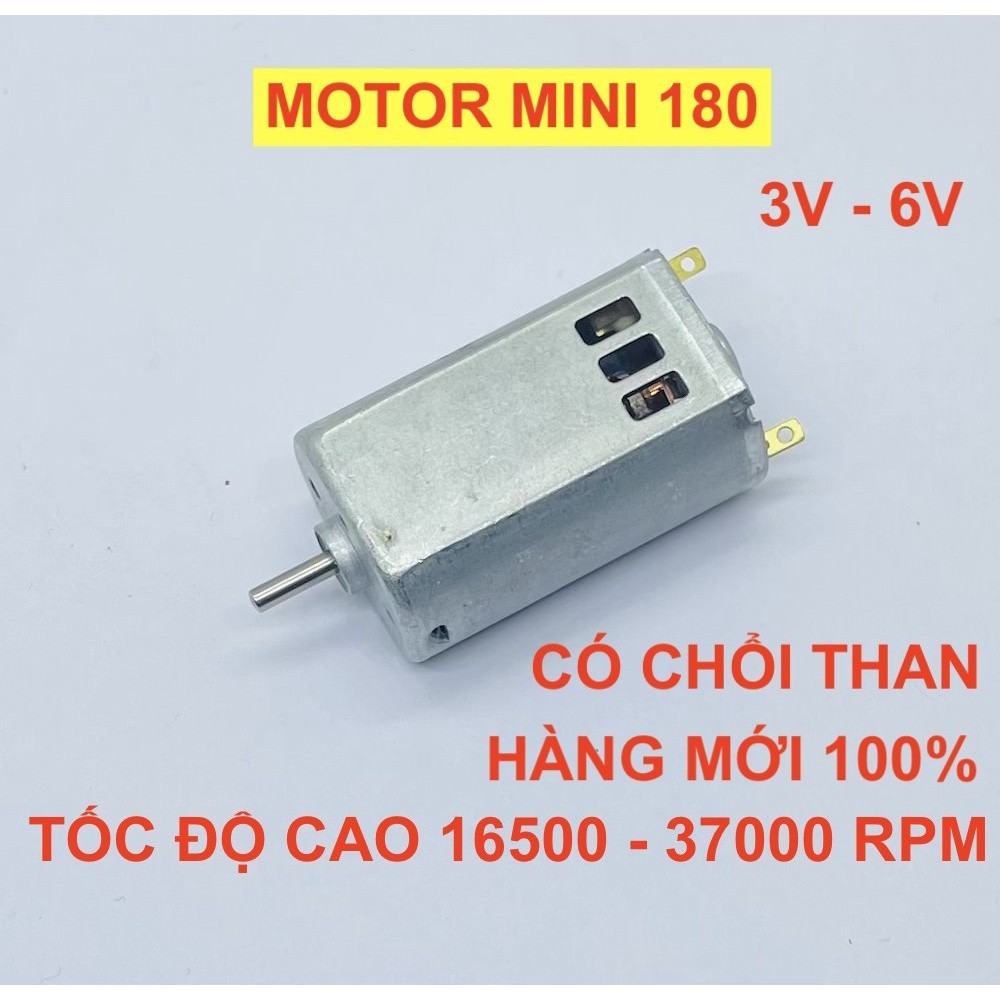 [HCM]Động cơ motor mô tơ mini siêu mạnh 180 điện áp 3V - 6V - 7.2V tốc độ cao - 24500rpm - LK0077
