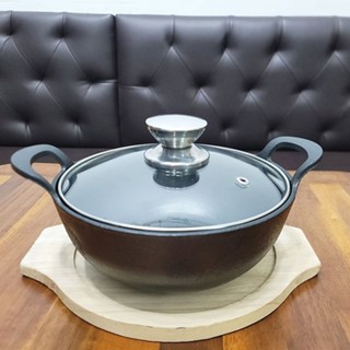 Nồi Lẩu Gang 2 Quai Sâu Lòng 20cm (~1.5 lít) Chống Dính Dragon