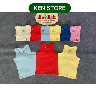 COMBO 3 Áo ba lỗ màu cho bé trai/ gái chất mịn (7-19kg) KEN STORE
