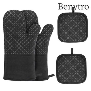 Găng Tay Nướng Bánh BENYTRO, Găng Tay Lò Nướng Cotton Chống Bỏng, Găng Tay Cách Nhiệt Máy Nướng Chịu Nhiệt Chống Trơn Trượt