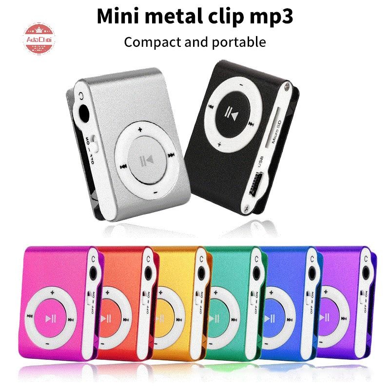 AdaChoi Mp3 Máy Nghe Nhạc Phương Tiện Kim Loại Kẹp Học Sinh Walkman Di Động Usb Mp3 Máy Nghe Nhạc Wa