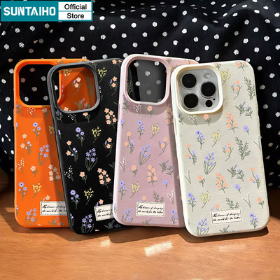 Suntaiho Vỏ Đẹp Họa Tiết Hoa Ốp Lưng Điện Thoại Iphone 16 15 14 13 12 11 Pro Max IP 7 8 Plus Iphon X Xs XR Xs Max Silicon Mềm Cao Cấp Chống Sốc