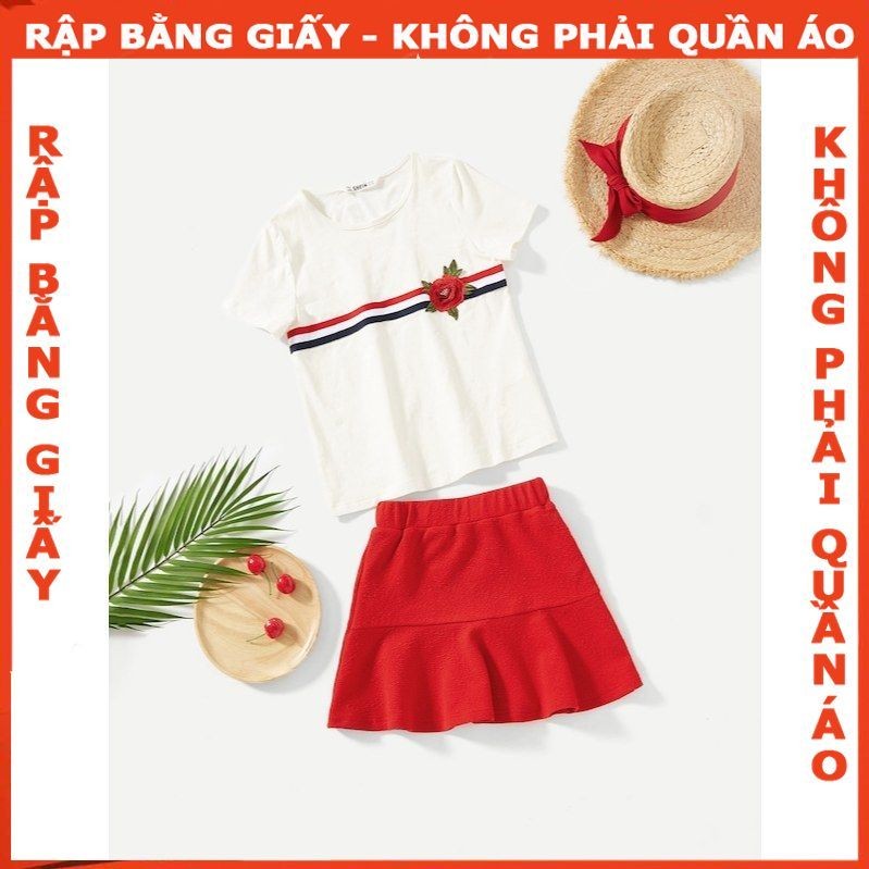 Rập  mã R364 - chân váy có quần bên trong cho bé