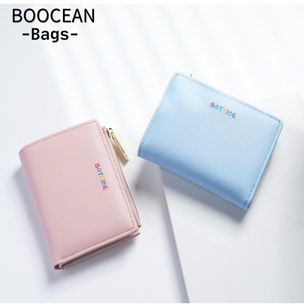 BOOCEAN Ví Da PU Nhiều Ngăn Đựng Tiền Xu Cỡ Lớn Phong Cách Hàn Quốc Thời Trang Cho Nữ