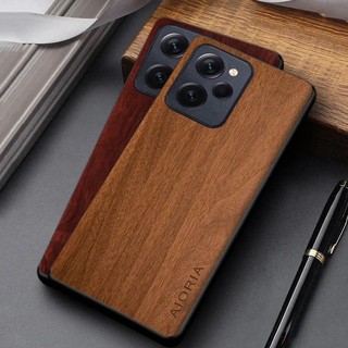 Ốp Lưng Cho Xiaomi Poco X5 X6 M6 Pro 4G 5G coque Họa Tiết Gỗ Nhẹ Độc Đáo Da pu Cho POCO X5 Pro Case funda