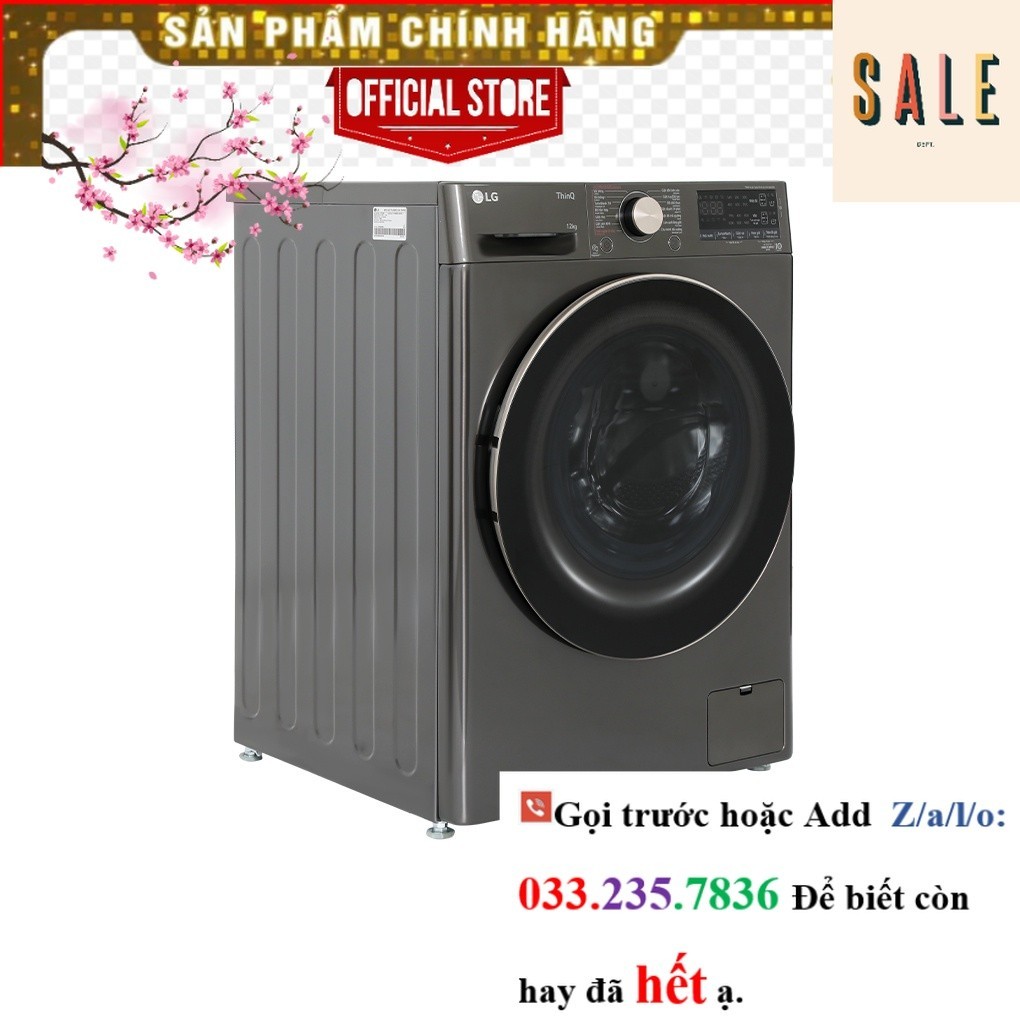 SỐC Máy giặt LG 10 kg FV1410S4M1 cửa trước, màu đen – Model 2023