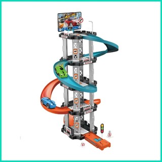 Bé trai đua theo dõi bộ đua xe ramp theo dõi đồ chơi playset mầm non trò chơi xe playset giáng sinh sinh nhật hjuvn