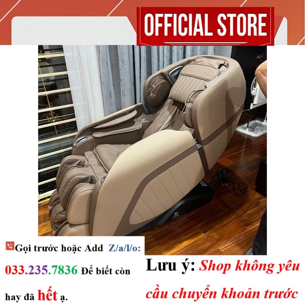 Ghế Massage Okinawa OS-900 Pro - Xám Be, Kích thước 750x1270x930mm