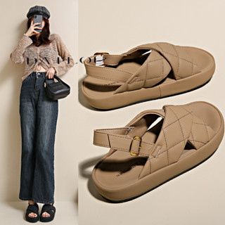 DAILOU Dép sandal nữ dép quai hậu nữ Đế Dày 2023 NEW thoải mái mềm mại dép đế cao Đáng yêu Thể thao Tiện dụng Độc đáo FDL2410MFY 8Z240219