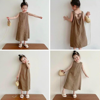 Đầm bé gái from xuông sách nách size 10-38kg, váy cho bé gái form rộng đơn giản thoái mái