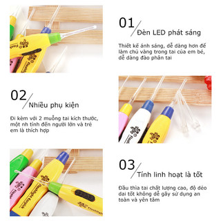 Dụng cụ lấy ráy tai thông minh (có đèn)