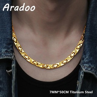  Aradoo Thép Titan Vòng Cổ Rồng Hỗ Trợ Giấc Ngủ Trị Liệu Từ Tính Vòng Cổ Germanium Cổ Chữ Thập 