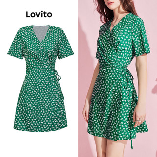 Đầm hoa Lovito dây chéo phong cách boho cho nữ L74ED211