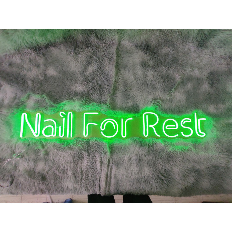 Đèn led neon chữ:Nail For Rest 100x15cm (Hàng thanh lý giá rẻ) - 418