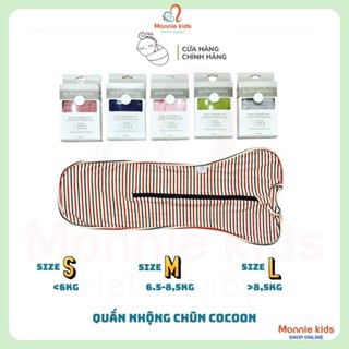 Quấn nhộng chũn cho bé COCOON size S/M/L, quấn nhộng ngủ cotton thoáng mát - Monnie Kids