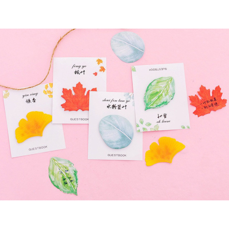 Giấy Ghi Chú Giấy Note _ Hình Chiếc Lá 092