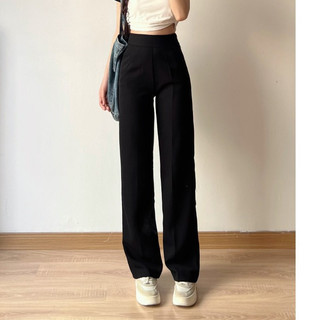Quần tây ống nữ ống suông dài khóa sườn vải tuyết mưa 168.fashion 030/P0/K34