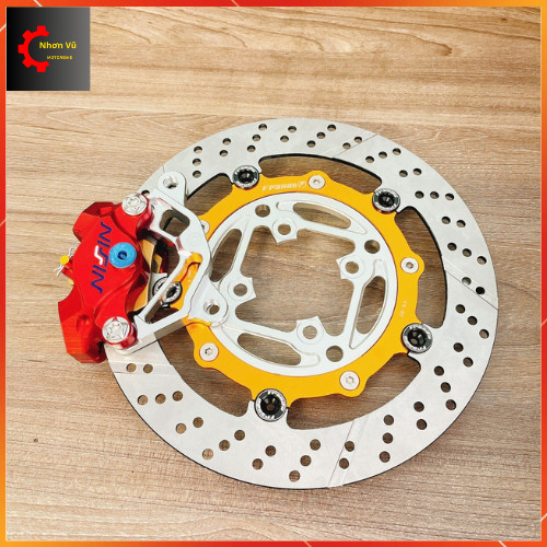 [ Combo Sirius/Jupiter ] Heo 2Pis đối xứng Nisin + Đĩa Frrando 260/267mm+ Pát 2Pis CNC nguyên khối/T