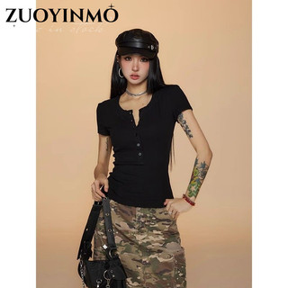 ZUOYINMO áo phông áo thun nữ croptop baby tee Korean Thời trang Cổ điển Popular WCS2430PM3 13Z240327