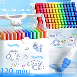  Bút Đánh Dấu Acrylic Bút Màu Nước Cho Học Sinh Tiểu Học Không thấm giấy có thể gấp màu Bộ vẽ tranh 