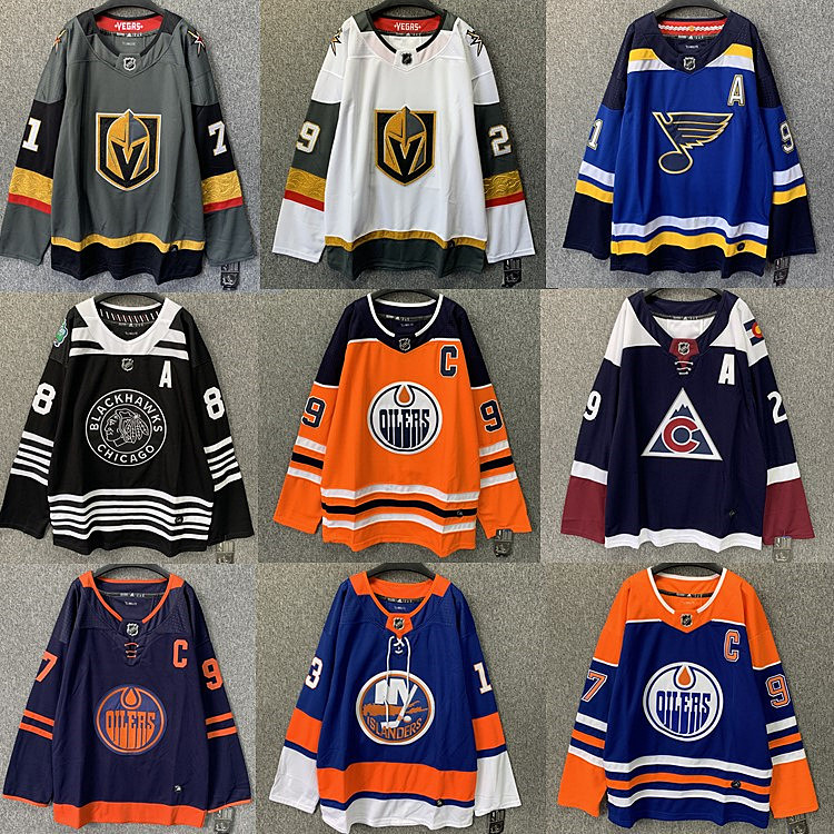 NHL Khúc Côn Cầu Jersey Hip Hop Jersey Áo hiphop Hip Hop Rời Kích Thước Lớn Tay Dài Khúc Côn Cầu Trê