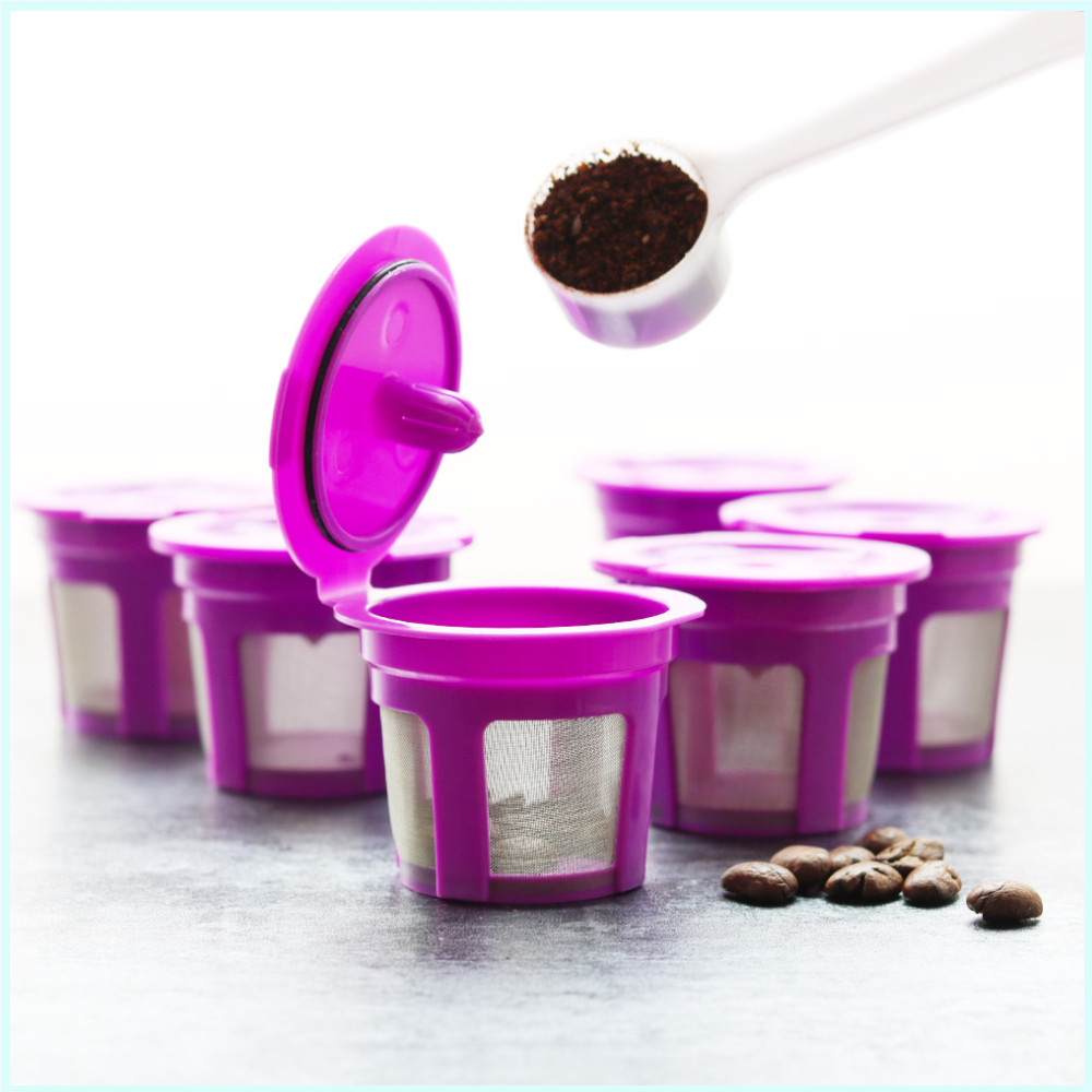 Cốc K tái sử dụng cho Keurig, Bộ lọc cà phê K CUP có thể tái sử dụng có thể đổ lại K CUP đơn cho Keu