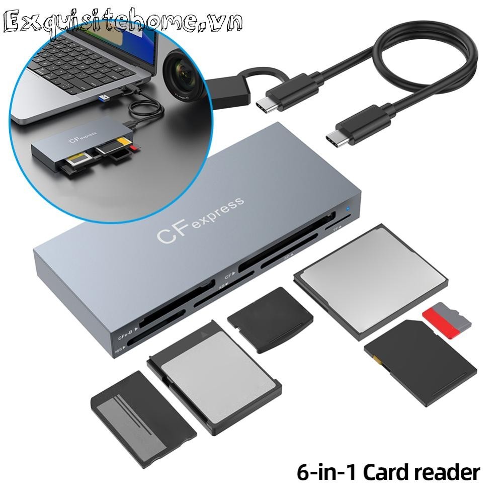 Đầu đọc thẻ CFexpress Type B / CF / XD / MS / SD / TF Type-C USB 3.2 Gen2 10Gbps
