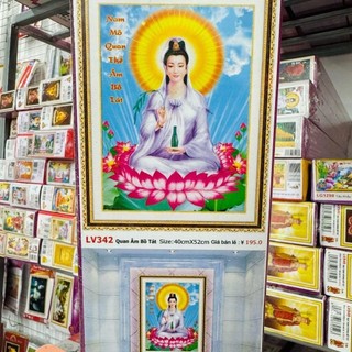 Tranh đính đá phật quan thế âm bồ tát lv342 chưa đính