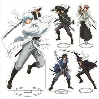 Mô hình Standee GINTAMA Sakata Gintoki Kagura Okita Sougo Shimura Shinpachi c02 Phụ kiện trang trí để bàn góc học tập