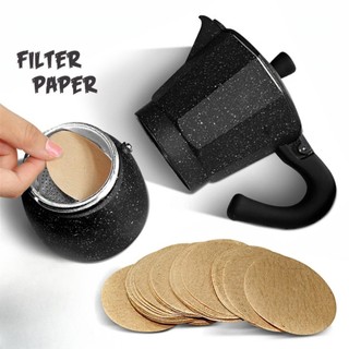 100 chiếc giấy lọc cà phê tròn moka pot espresso trà lọc