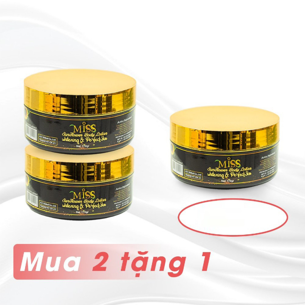 [MUA 2 TẶNG 1] Kem Dưỡng Trắng Body Miss Sunflower Thái Lan (170g)