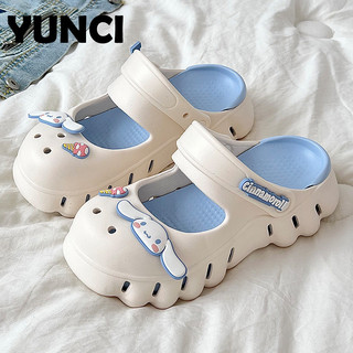 YUNCI dép cross dép kiểu nữ đi chơi Cổ điển Trẻ trung Phong cách Lót êm ái FYT24409OT 15Z240408
