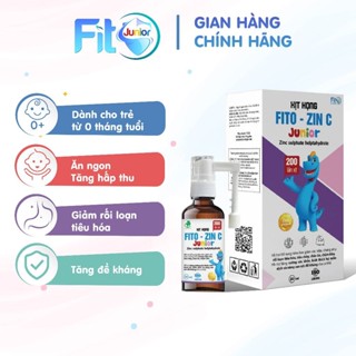  Xịt Kẽm Hữu Cơ Cho Bé Sơ Sinh Fito ZinC Junior Giúp Bé Ăn Ngon Tăng Hấp Thu Giảm Ốm Vặt Lọ 20ml 