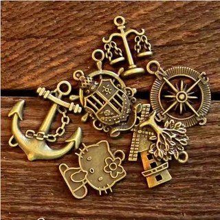 Charm trang trí sổ, charm giả cổ trang trí sổ tay bìa da midori/ journal tự chọn