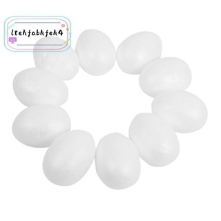 10 quả trứng phục sinh màu trắng 6cm dùng để vẽ hoặc dán