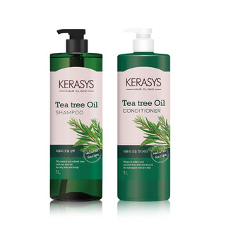 Kerasys natural recipe tea tree oil shampoo/conditioner 1l