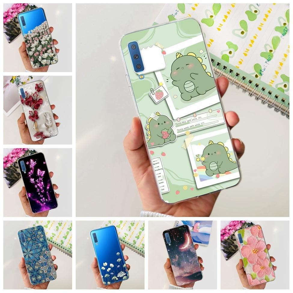 Vỏ Cho Samsung A7 2018 Ốp Lưng A750 Chống Sốc Thời Trang Dễ Thương Ngộ nghĩnh Mát Họa Tiết Dành Cho 
