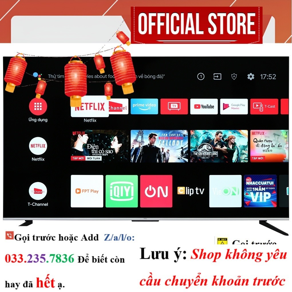 Android Tivi TCL 65P737 4K 65 inch <NeW>