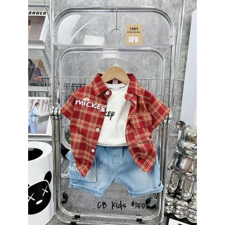 Set jean 3 chi tiết dễ thương cho bé trai
