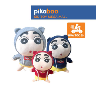 Gấu bông Shin cậu bé bút chì mặc quần áo size 23 33 40 50cm cao cấp Pikaboo mềm mịn siêu đáng yêu