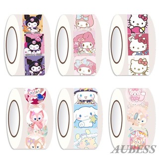 200 Cái / Cuộn Sanrio Dán Kawaii Hello Kitty Giai Điệu Kuromi Cinnamoroll Hành Lý Graffiti Niêm Phong Dán Đồ Chơi Trẻ Em Tái Sử Dụng Trang Trí Phòng