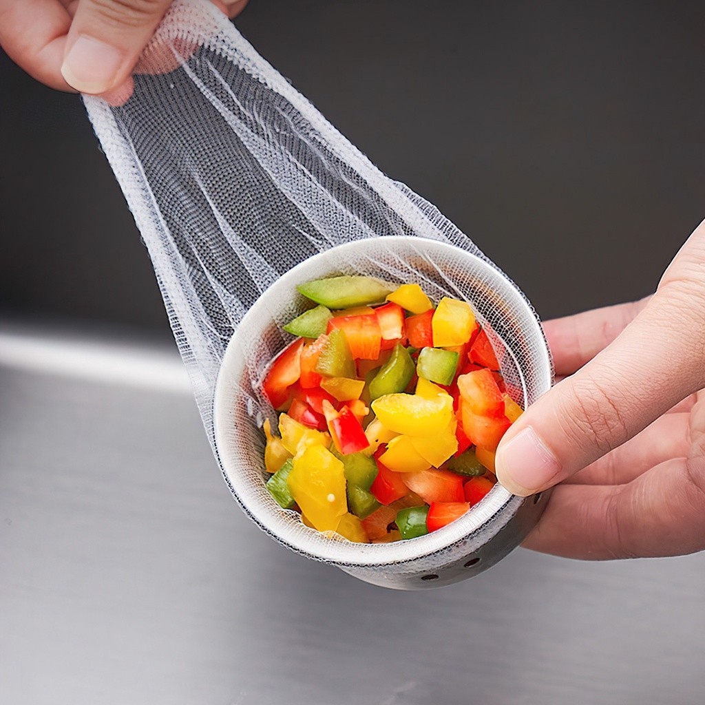 Combo 100 túi lọc rác bồn rửa chén bát, túi lưới lọc rác chậu rửa bát, bọc đựng rác bồn rửa bát-tint