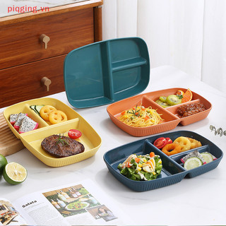 Piqging chia đĩa ăn ăn có thể tái sử dụng đĩa ăn nhà bếp bộ đồ ăn đĩa khẩu phần cho người lớn 3 ngăn lò vi sóng an toàn vn