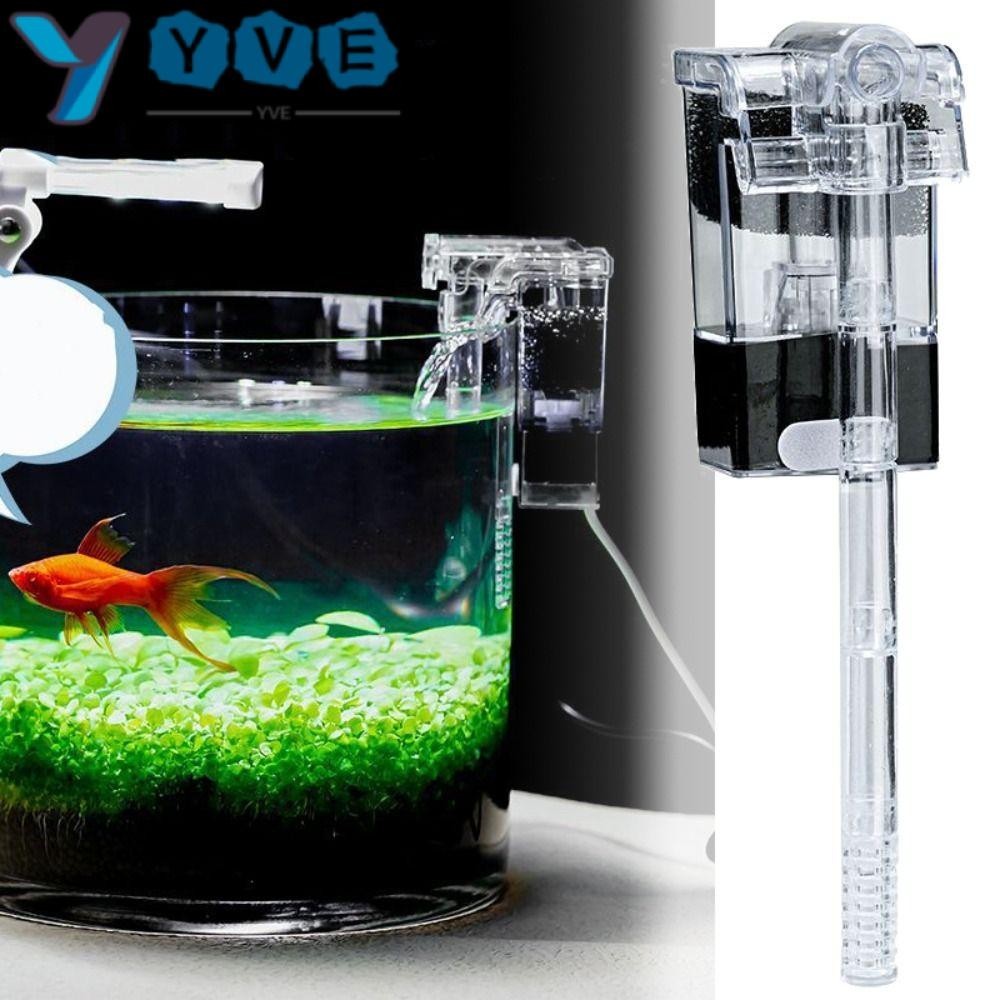 Máy bơm oxy hóa bể cá YVE, Bộ lọc bể cá thác nước trong suốt treo tường, Máy lọc nước quy mô nhỏ bền bỉ Máy lọc chìm tắt tiếng tại nhà / văn phòng / cửa hàng