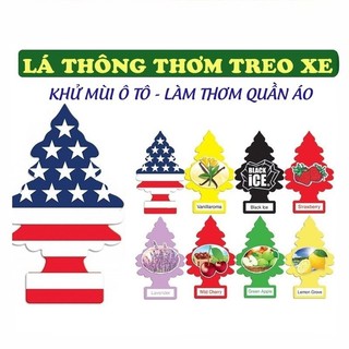 Cây thông thơm - lá thông thơm little trees - treo xe ô tô, tủ quần áo khử mùi - thay thế nước hoa
