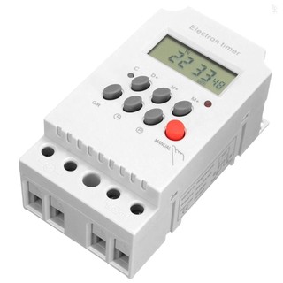 Bộ hẹn giờ lập trình kỹ thuật số AC 220V 25A Bộ điều khiển công tắc hẹn giờ điện tử Din Rail với đồng hồ hiển thị LCD